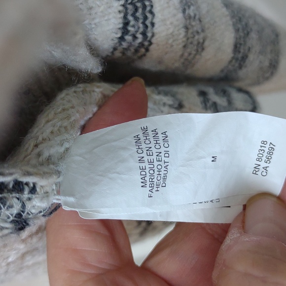 Lucky Brand Womens Tribal Aztec Black Ivory Gray Print Open Front Drape Cardigan - Picture 5 of 11